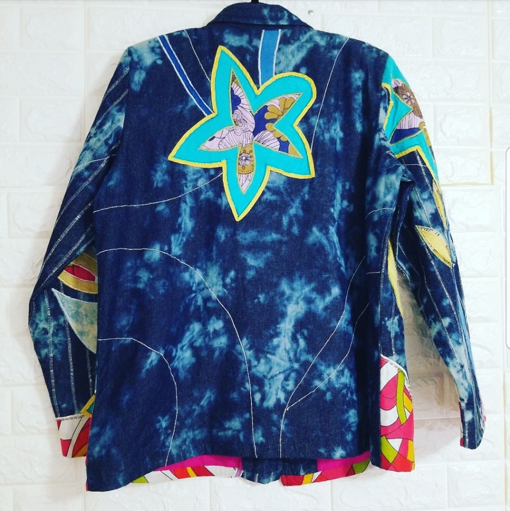 1990s Drapers & Damon's Patchwork Embroidered Coat - image 5